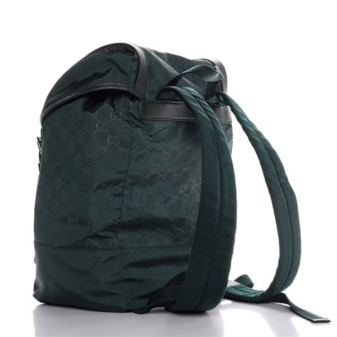 gucci gold green backpack|Gucci guccissima slim backpack.